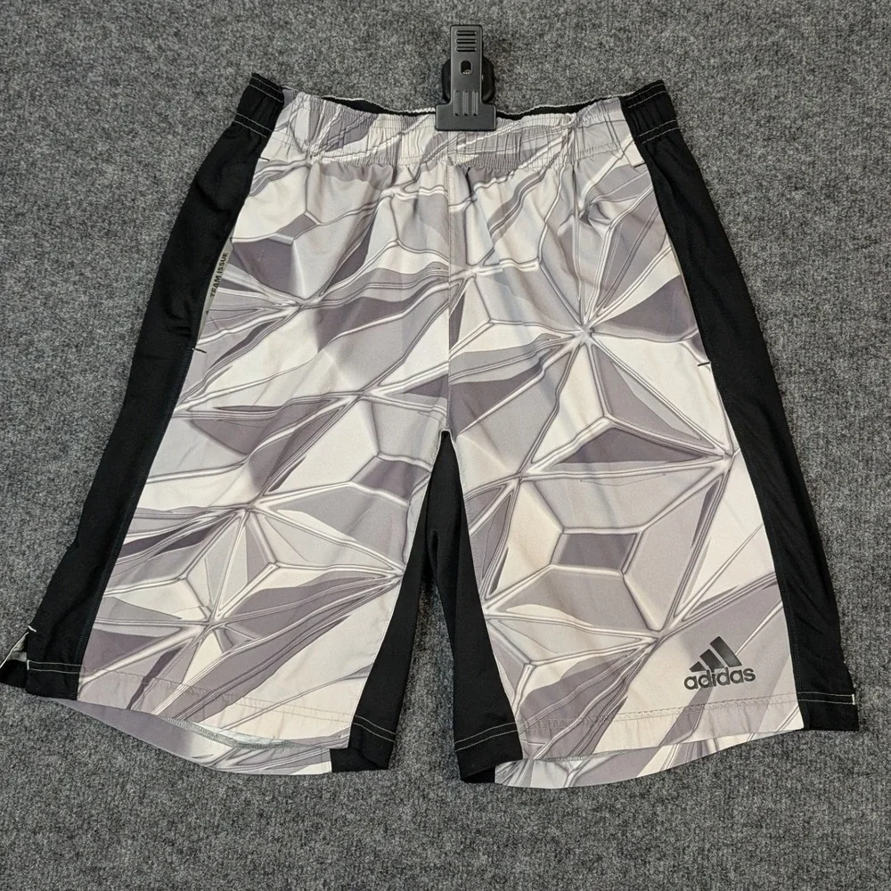 Adidas Team Issue Sample Geometric Prism Shorts Lot of 2 Mens Medium Blue Grey